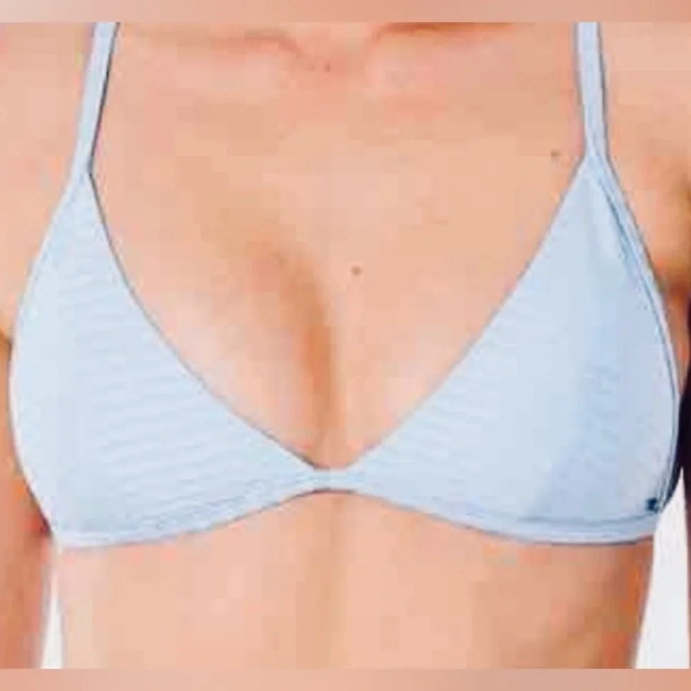 Rip Curl Premium Surf Banded Fixed Tri Bikini Light Blue Bikini Top XL - Picture 2 of 11
